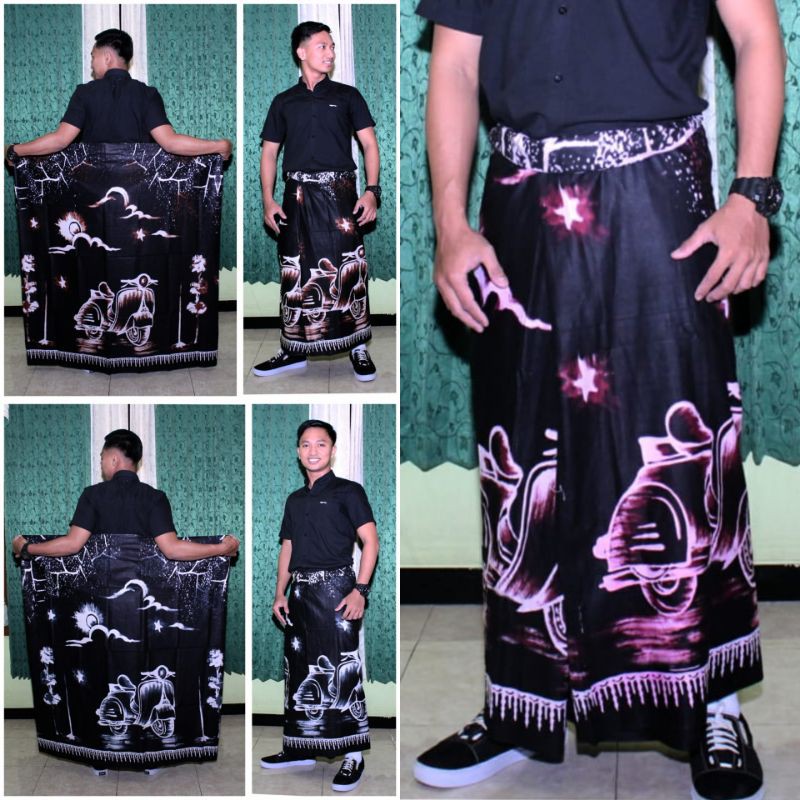 SARUNG BATIK / SARUNG BATIK MOTIF VESPA / SARUNG PESPA /SARUNG KANG SANTRI