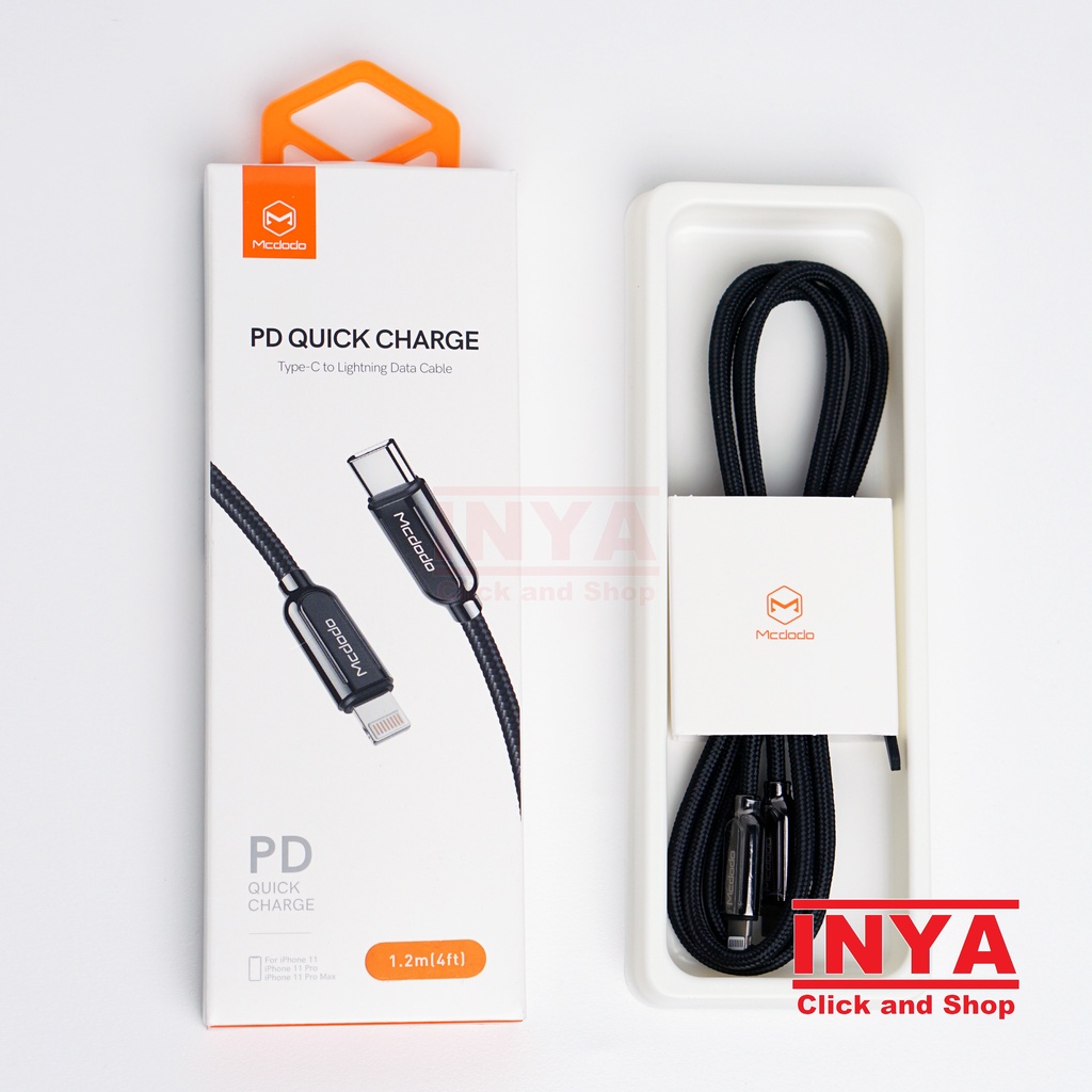 MCDODO CA-687 PD QUICK CHARGE Type C to Lightning Data Cable 1.2m - Kabel Data iphone