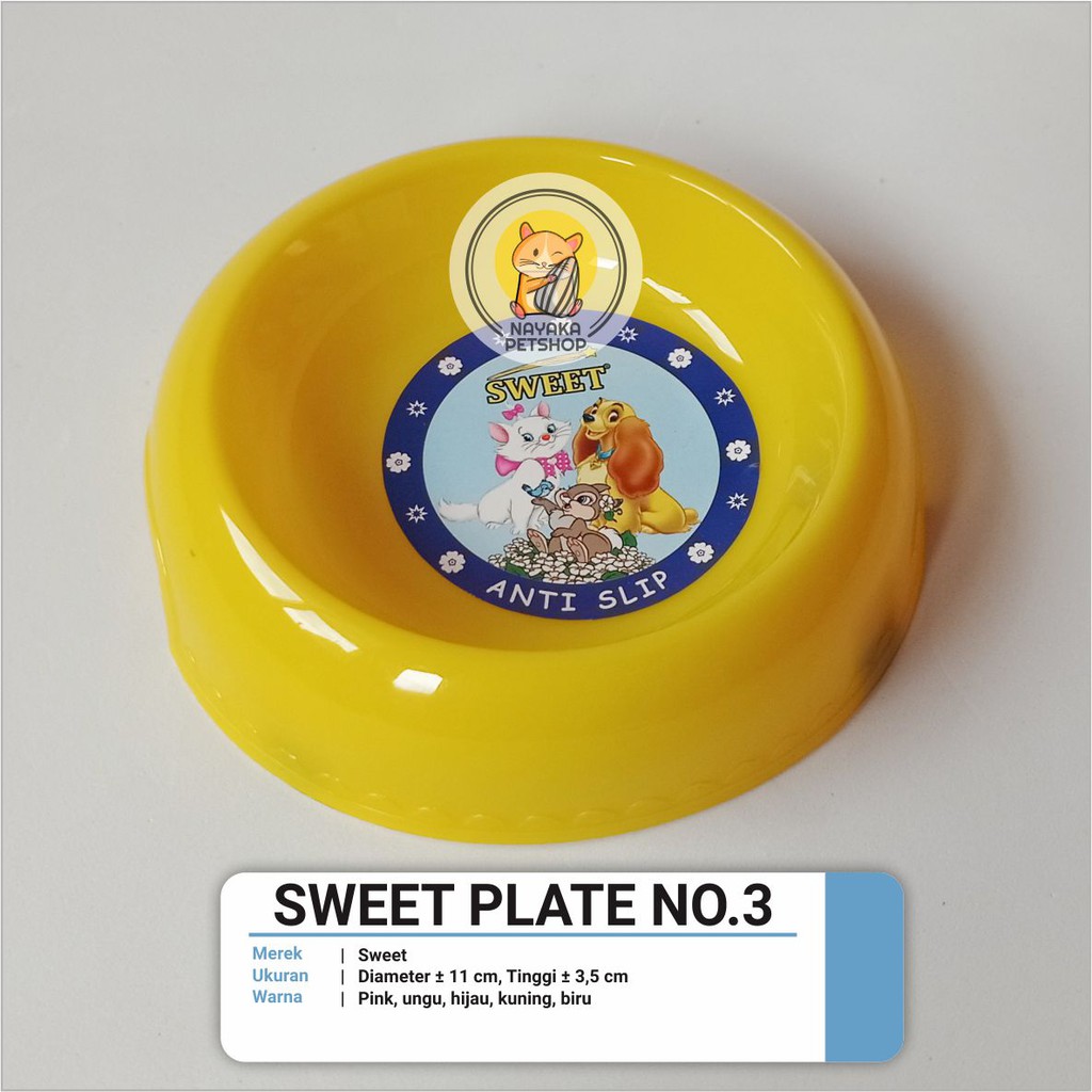 Sweet Plate No. 3 Piring Tempat Wadah Makan Hewan Hamster Sugar Glider Tupai Landak Mini Bajing