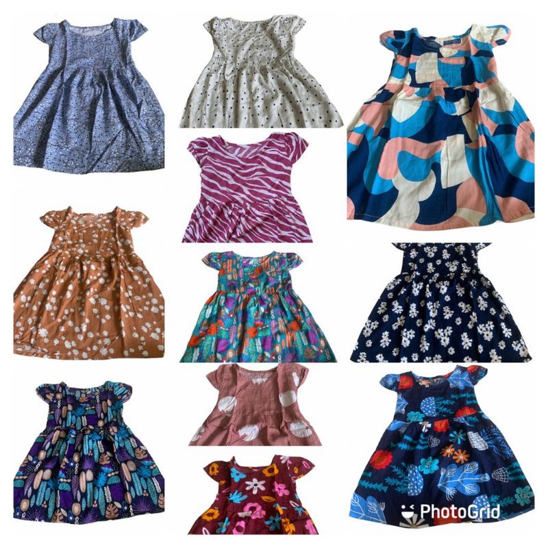 Dress anak caca motif( Random)