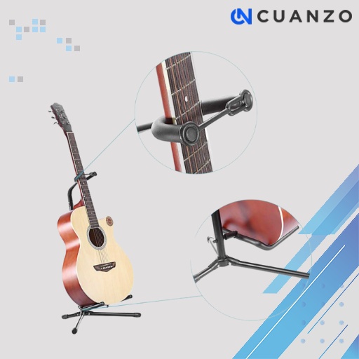 Stand Gitar Long Neck / Tempat Gitar Berdiri Kuat Dan Kokoh / Holder Penyangga Sandaran Alat Musik Gitar Ukulele / Holder Dudukan Gitar Akustik Elektrik Klasik Leher Panjang / Stand Gitar Bass Model Lipat / Alat Musik Stand Gitar Duduk Murah Original