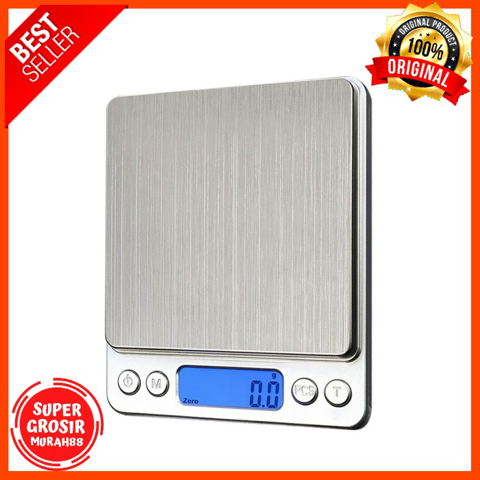 Timbangan Digital Dapur Mini Taffware Digipounds Scale Max 2000g / 3000g Silver