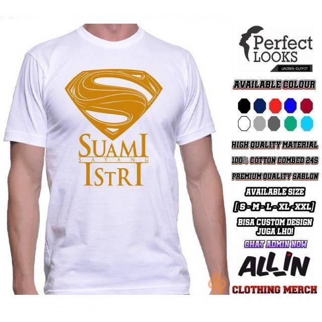 KAOS SUAMI SAYANG ISTRI LOGO SUPERMEN SUAMI SAYANG ISTRI KAOS SUAMI ISTRI KEREN