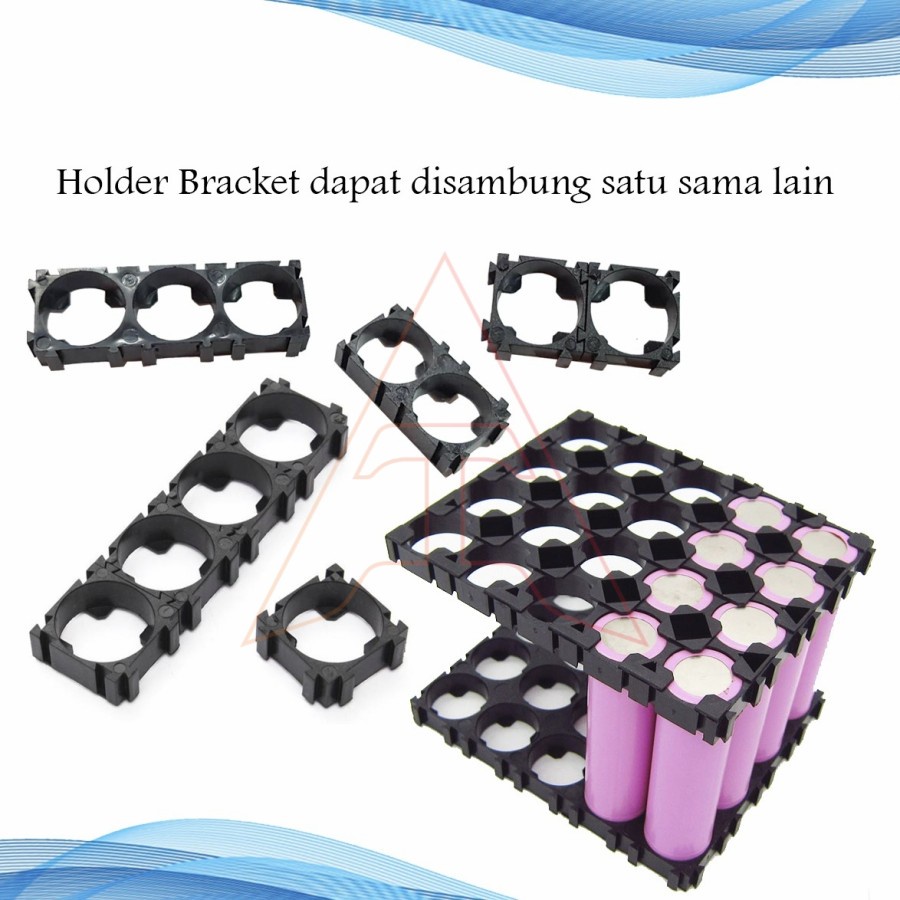 HOLDER BRACKET BRAKET SAMBUNGAN BATERAI BATRE 18650 3x5 TEMPAT BATERE