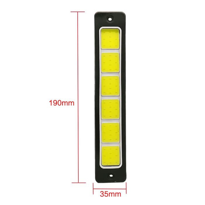 Lampu DRL Fog Light Mobil 1 Buah LED COB 19 x 3.5cm 6W