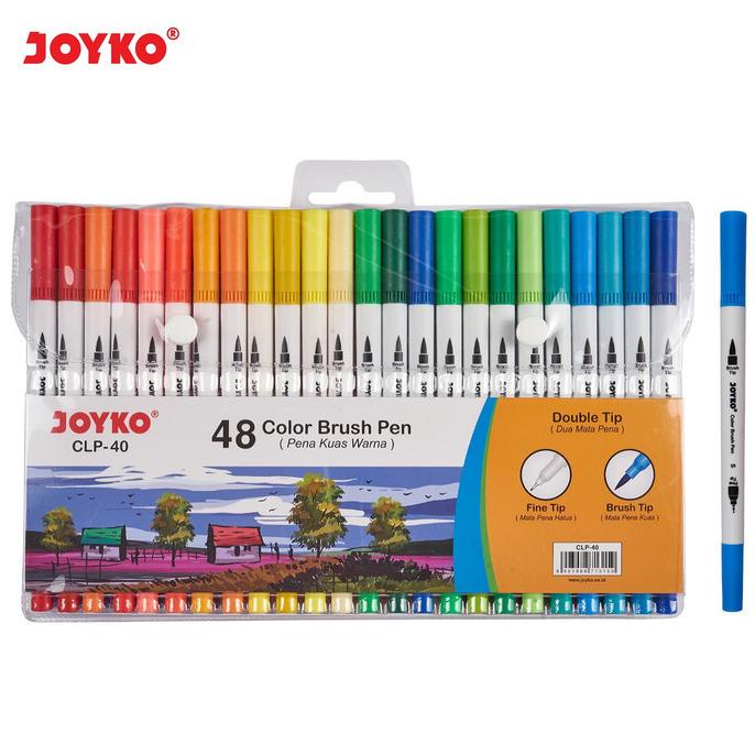 

(BISA COD) Color Brush Pen Joyko CLP-40 / Pena-Kuas 48 Warna / Color EKSLUSIF Kode 1470