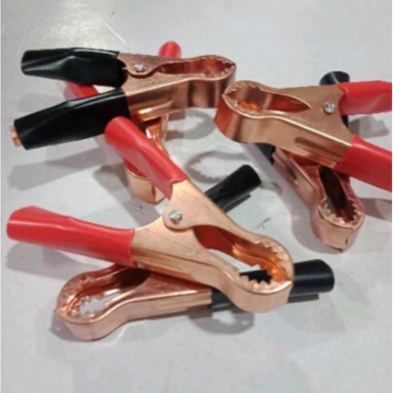 Jual jepit aki penjepit accu besar ukuran 7cm sepasang hitam+merah bisa