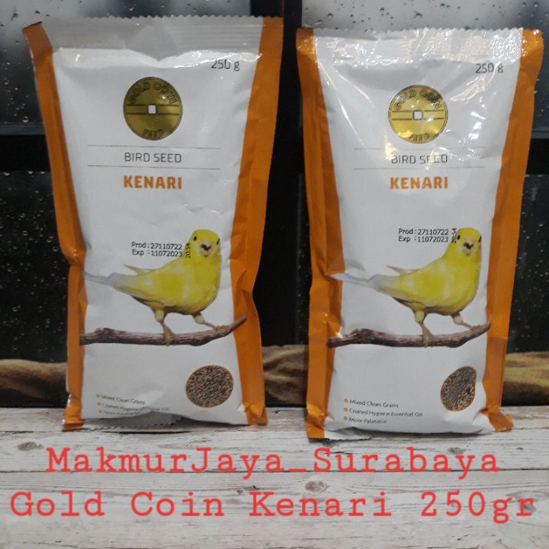 Gold Coin Kenari 250gr .Pakan burung kenari