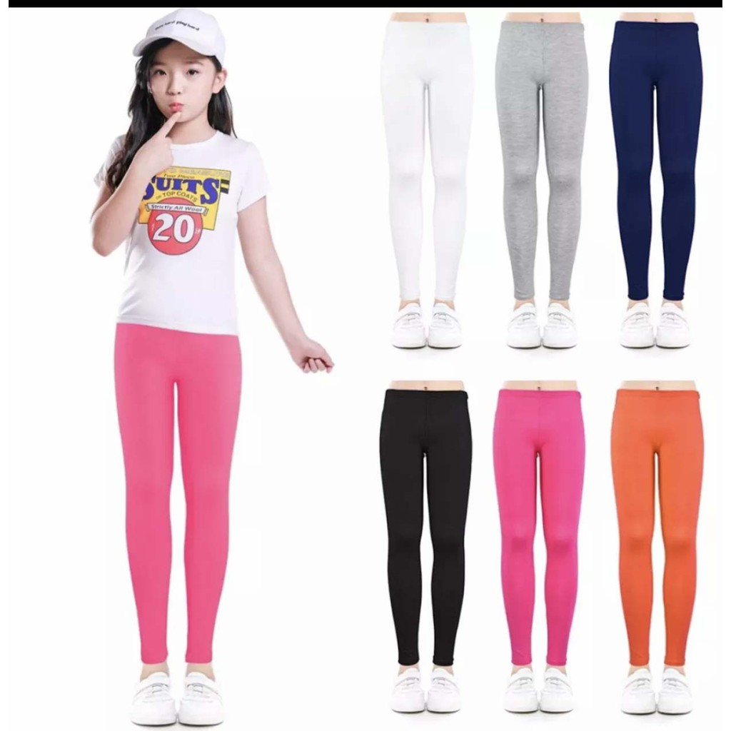 CLEARANCE SALE /  LEGGING POLOS ANAK/ LEGGING ANAK FIT L