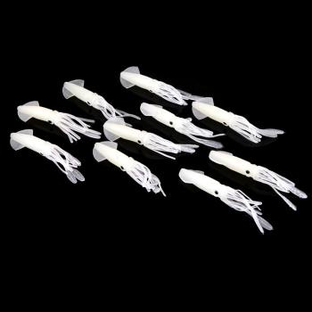 Umpan Pancing Bentuk Cumi cumi Luminous Squid Soft Bait Lure 10 PCS