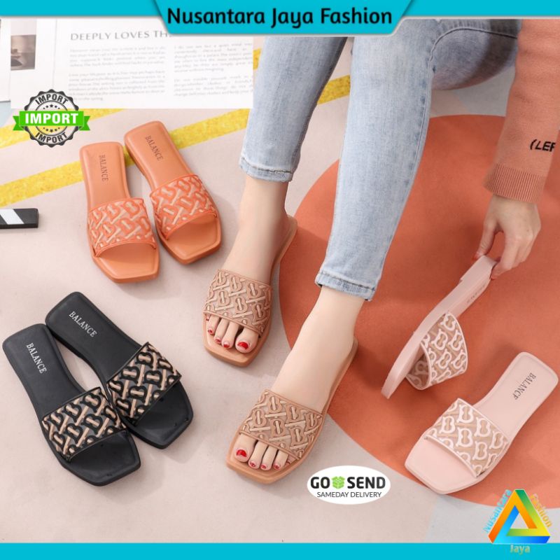 Sandal Flat Wanita Terbaru Jelly Import - Sandal Balance 268 16