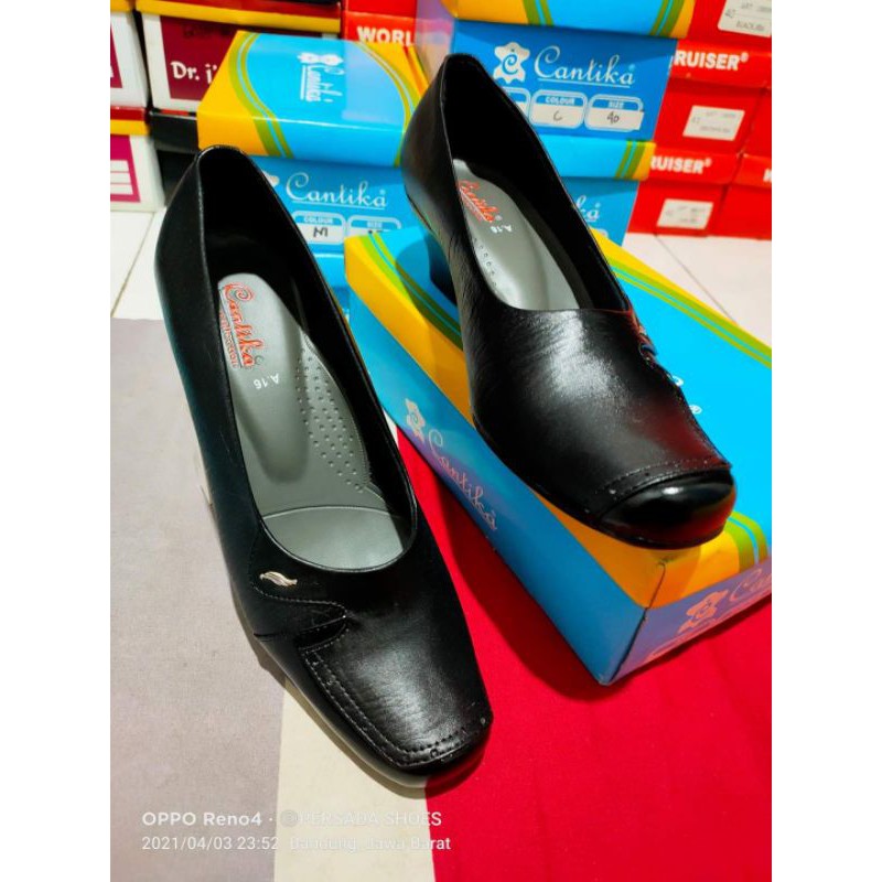 Sepatu Pantofel Kulit Wanita Cantika A16 ( Prokduksi Sendiri )