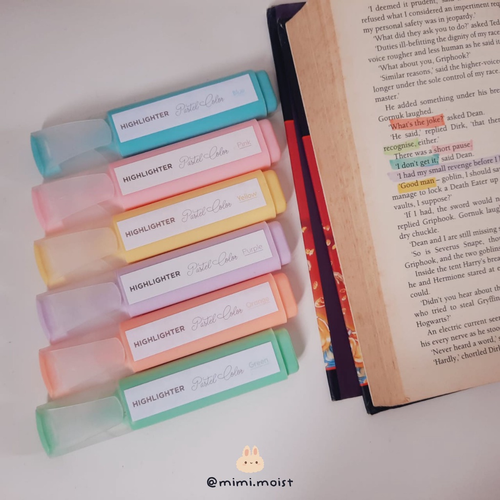 

highlighter pastel color stabilo aesthetic - mimimoist
