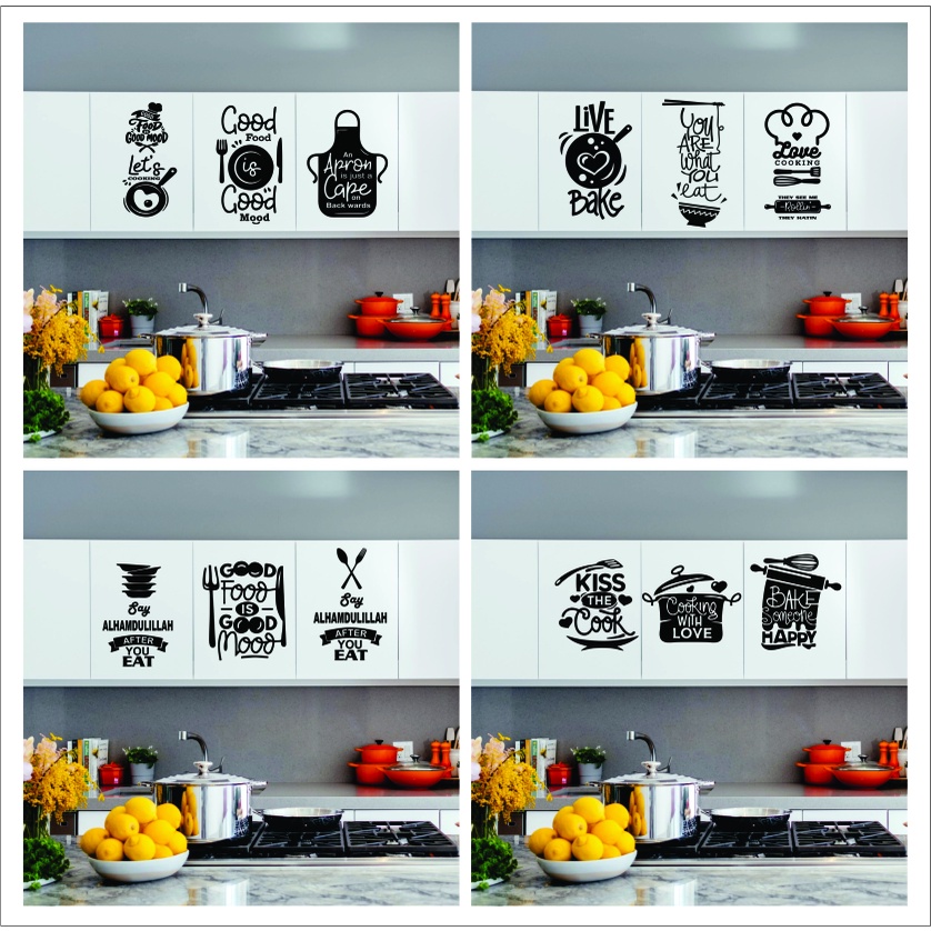 Stiker Dinding Dapur Aesthetic Pajangan Dinding Kitchen Quote Dekorasi Ruang Dapur Minimalis