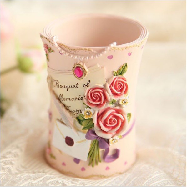 VAS BUNGA SHABBY PINK/POT BUNGA CANTIK/POT SHABBY/SHABBY CHIC/POT PINK