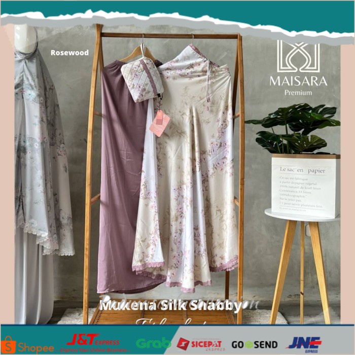 ✨ BISA COD ✨ Mukena Royale Premium Silk Shabby - Rosewood