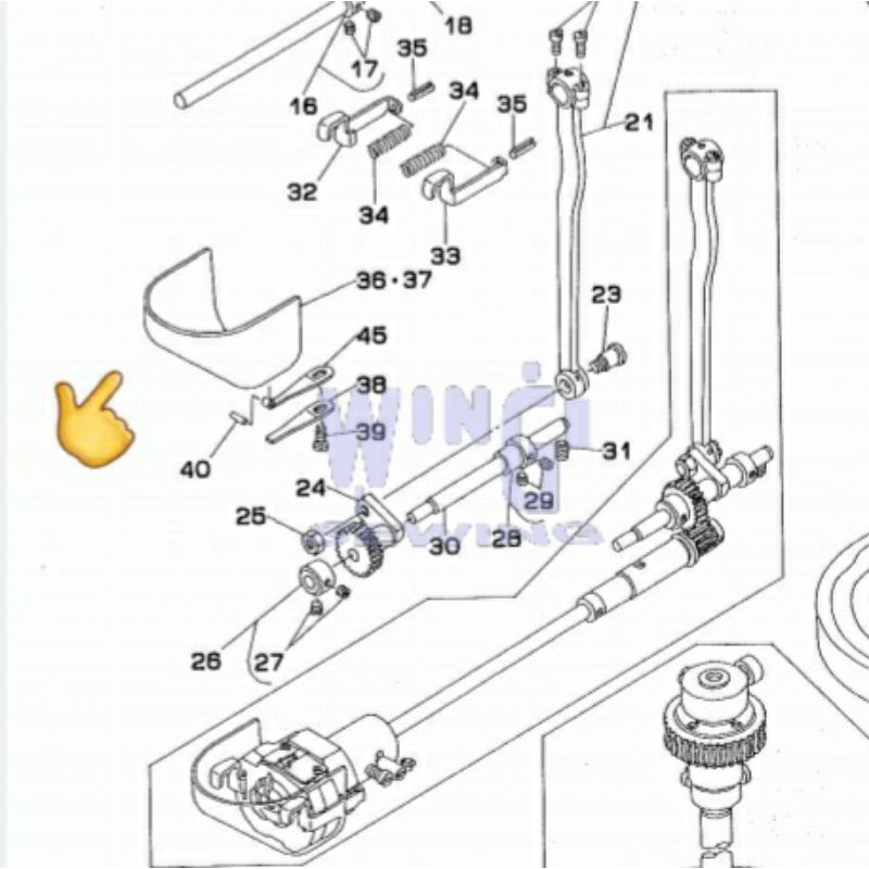 No 13508551 JUKI LK1850 Tutup Sarangan Sekoci Mesin Jahit Bartex 135-08551