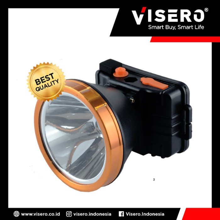 Senter Kepala Besar 45W Bisa Ganti Baterai Cahaya Kuning (VHL-5245AYC)