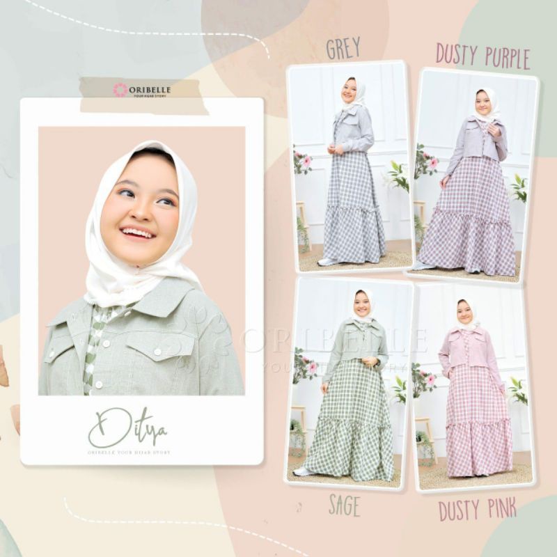 GAMIS OUTER CROP DITYA ORIGINAL ORIBELLE || MOM &amp; KIDS