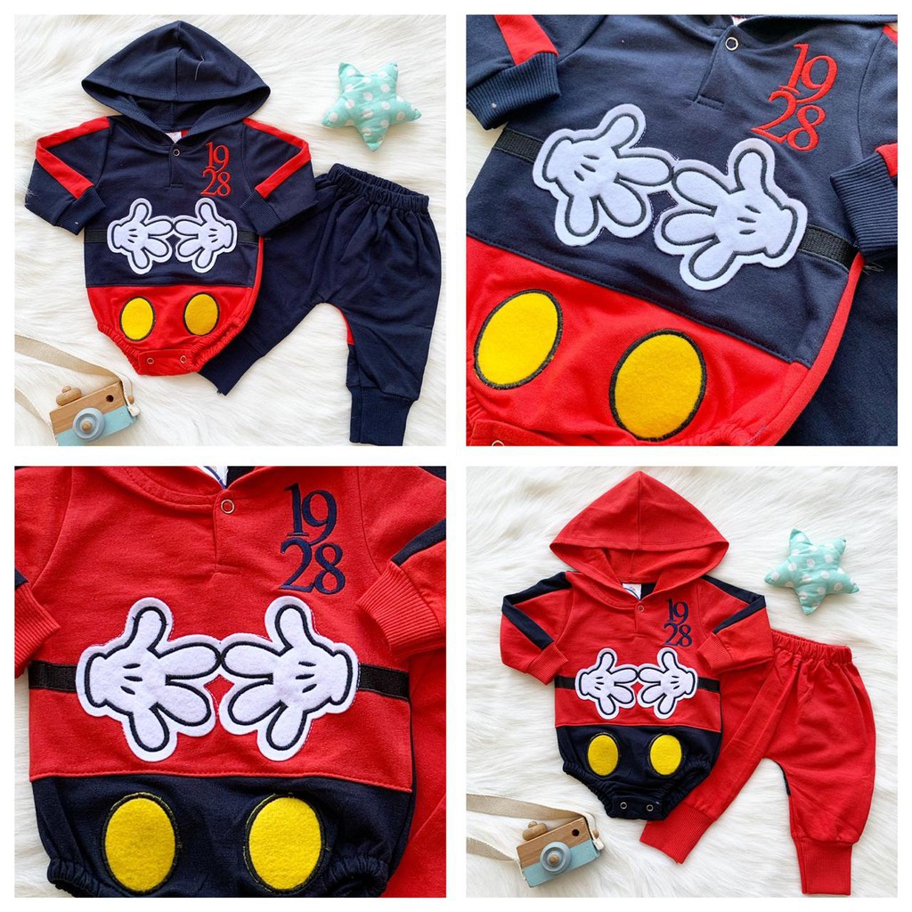 GROSIR my mouse hoodie jumper set