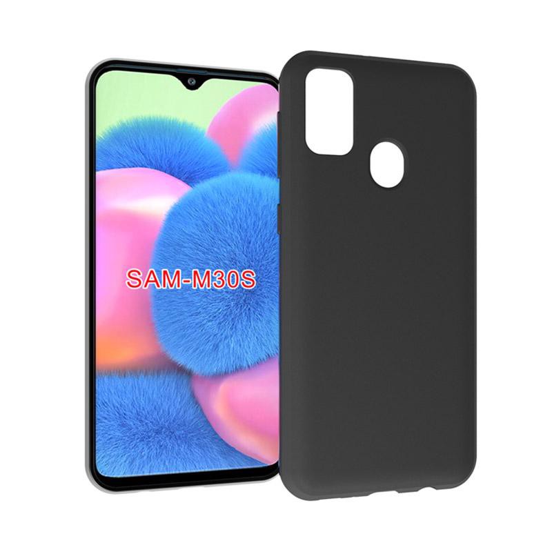 Softcase Samsung M10 M20 M30s Silikon Case Jelly Hitam Black Slim Matte