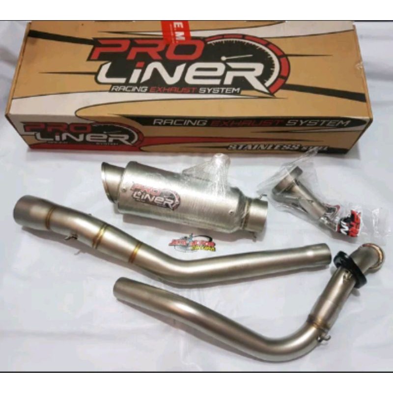 Knalpot Proliner TR1R Short titan Yamaha Jupiter Mx King model standar