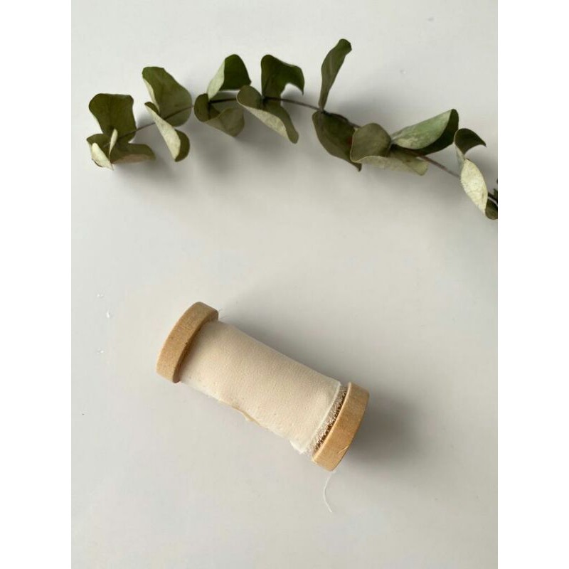 

ribbon in vanilla - wedding ribbon / calligraphy ribbon / vows ribbon / pita buket /styling