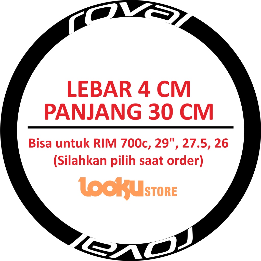 stiker rim ROVAL 4CM cutting sticker velg sepeda roadbike MTB