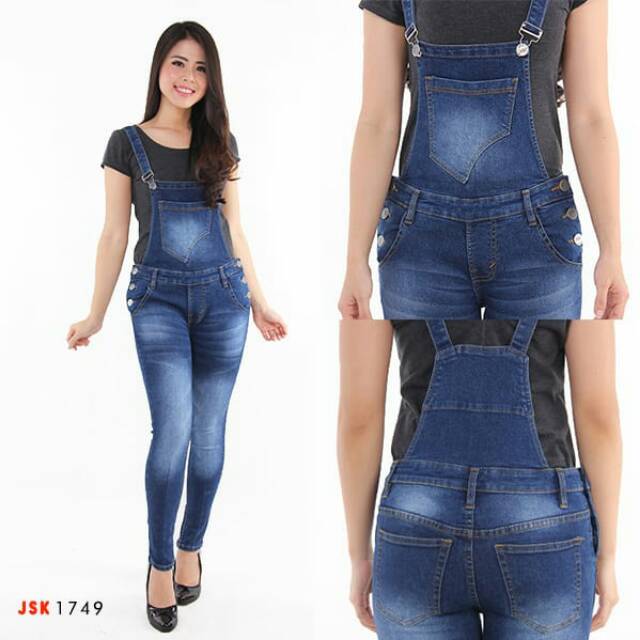 Overall Jeans Wanita /Celana Kodok Trendy Cewek Gaul/Santai/Jeans/murah/Levis/Cantik