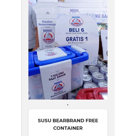 susu bear brand/ susu beruang isi 6pcs free container