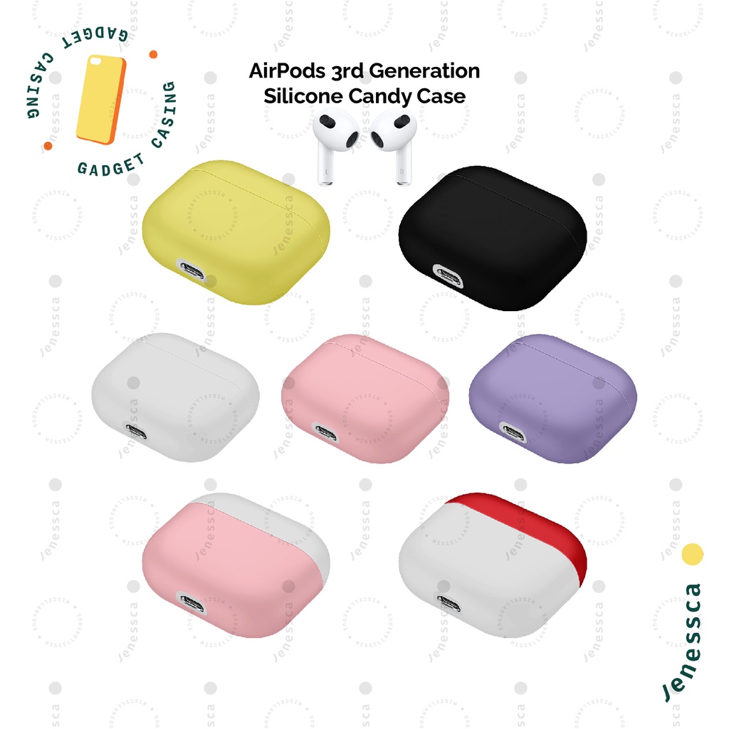 CASING Airpods Gen 3 Silicone Casing Airpods 3 Case Candy Silicone Premium