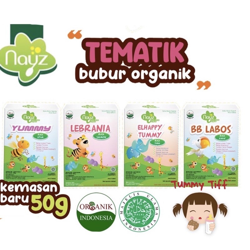 NAYZ mpasi BUBUR BERAS BB booster TIM BAYI ORGANIK nay'z nays 50 ml / bubur mpasi organik Penambah Nafsu Makan Penambah Berat Badan BB Booster MPASI Bayi Anti GTM