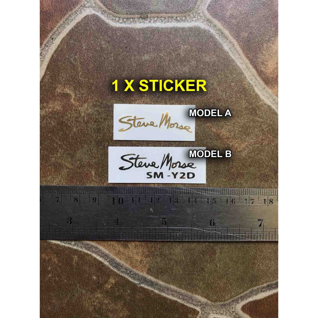 Gitar Steve Morse SM Y2D Ernie Ball Musicman Sterling Sticker Decal Headstock Decal Gitar Elektrik S
