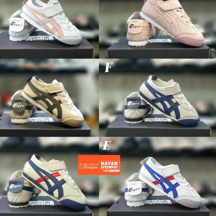 Sepatu Onitsuka Tiger Anak Laki Laki Perempuan Model perekat tali