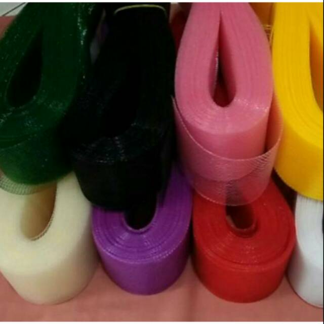 Yure tebal/harnet/pita jala kaku 2,5cm+5cm