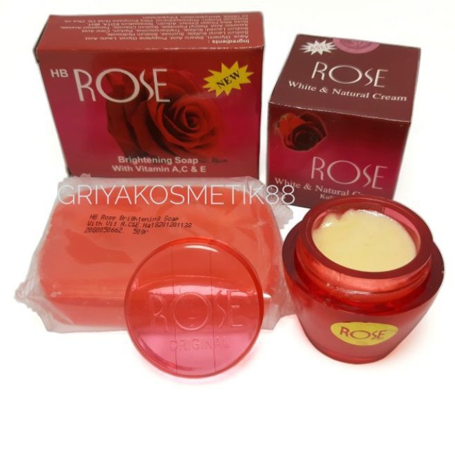 PAKET CREAM ROSE HOLO PING &amp; SABUN HB ROSE BPOM