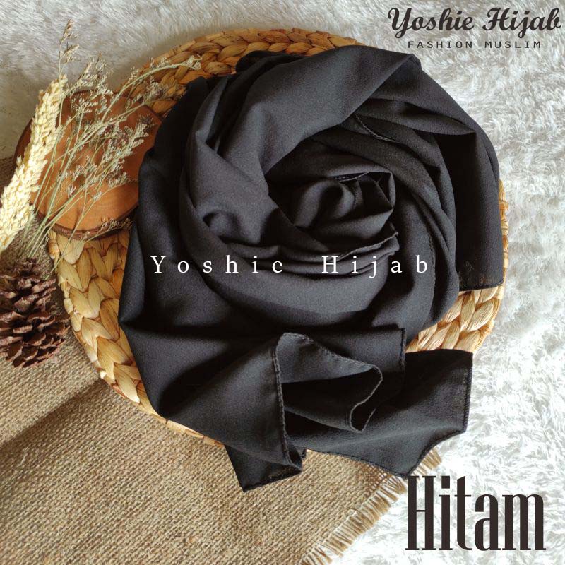 Kerudung instan Jilbab Bergo Maryam Simpel Jumbo XL Diamond-Hitam