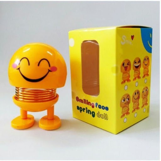 Boneka Dashbord Mobil Smile Goyang Kepala Smile Emoji Boneka Goyang