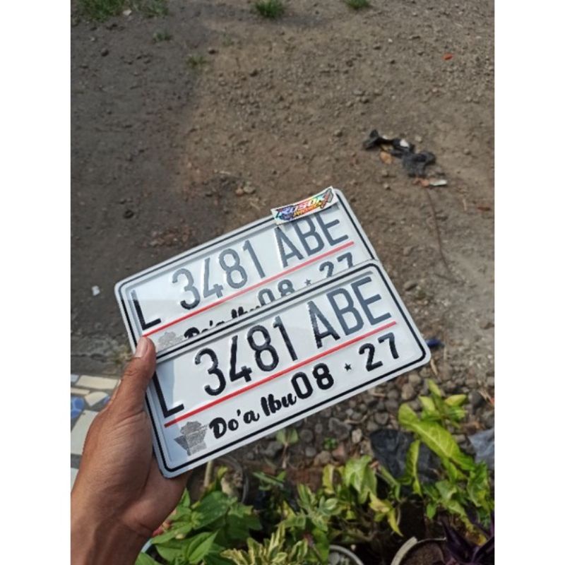 PLAT MOTOR AKRILIK PUTIH POLOS / MODEL PUTIH POLOS PLAT AKRILIK
