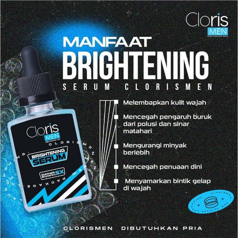 ClorisMen Cloris Brightening Serum For Men Pemutih Pencerah Wajah Muka Pria