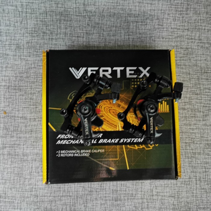 Ht0H1R Caliper Vertex Brake Set Rem Cakram Sepeda Lipat Mtb V207857