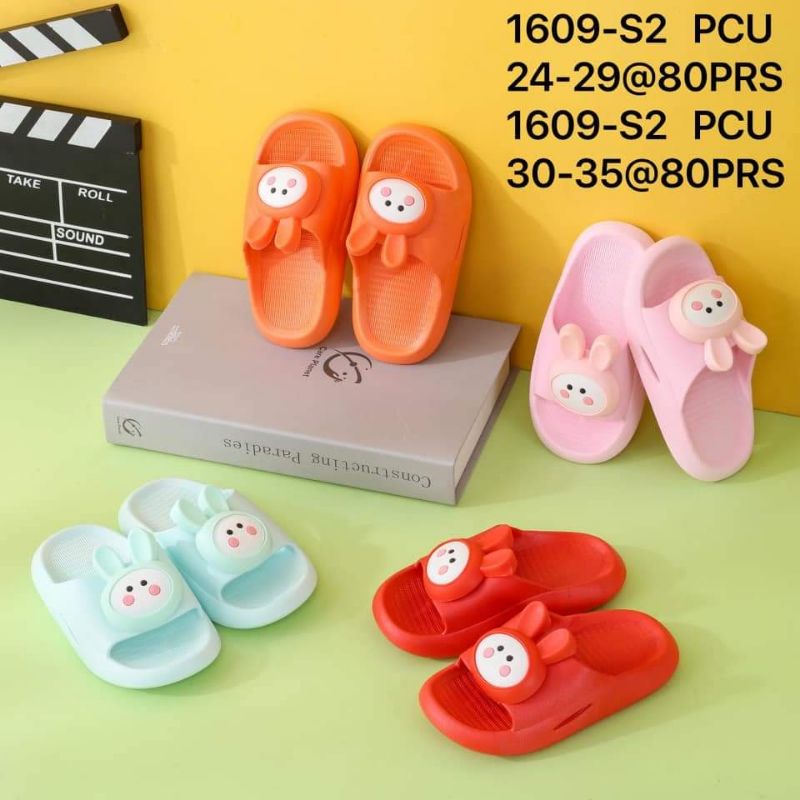 sandal anak cewek, selop jelly import karakter, 2-9thn