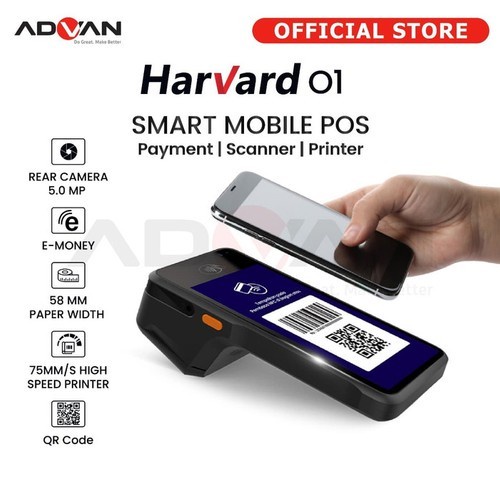 MESIN KASIR ANDROID POS ADVAN HARVARD THERMAL PRINTER 58MM 4G WITH NFC + CAMERA