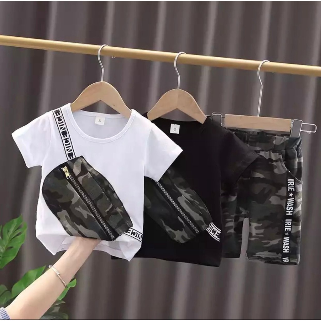 setelan baju bayi anak motif wasbag army loreng size 1-5 tahun bahan katun premium lembut/ setelan baju bayi anak laki laki/ setelan baju bayi anak cowo/ baju bayi anak laki laki/ baju bayi anak cowo/setelan baju anak laki laki terbaru motif wasbag loreng