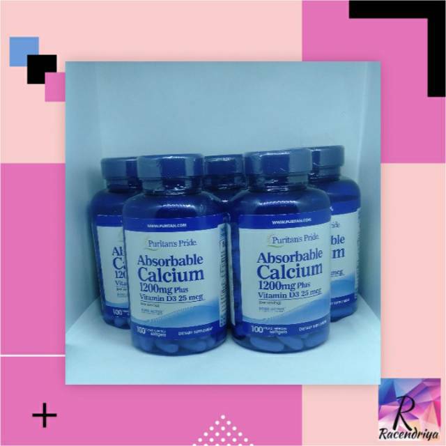 PURITAN ABSORBABLE CALCIUM 1200 mcg PRODUK ORI + TERMURAH DI INDONESIA