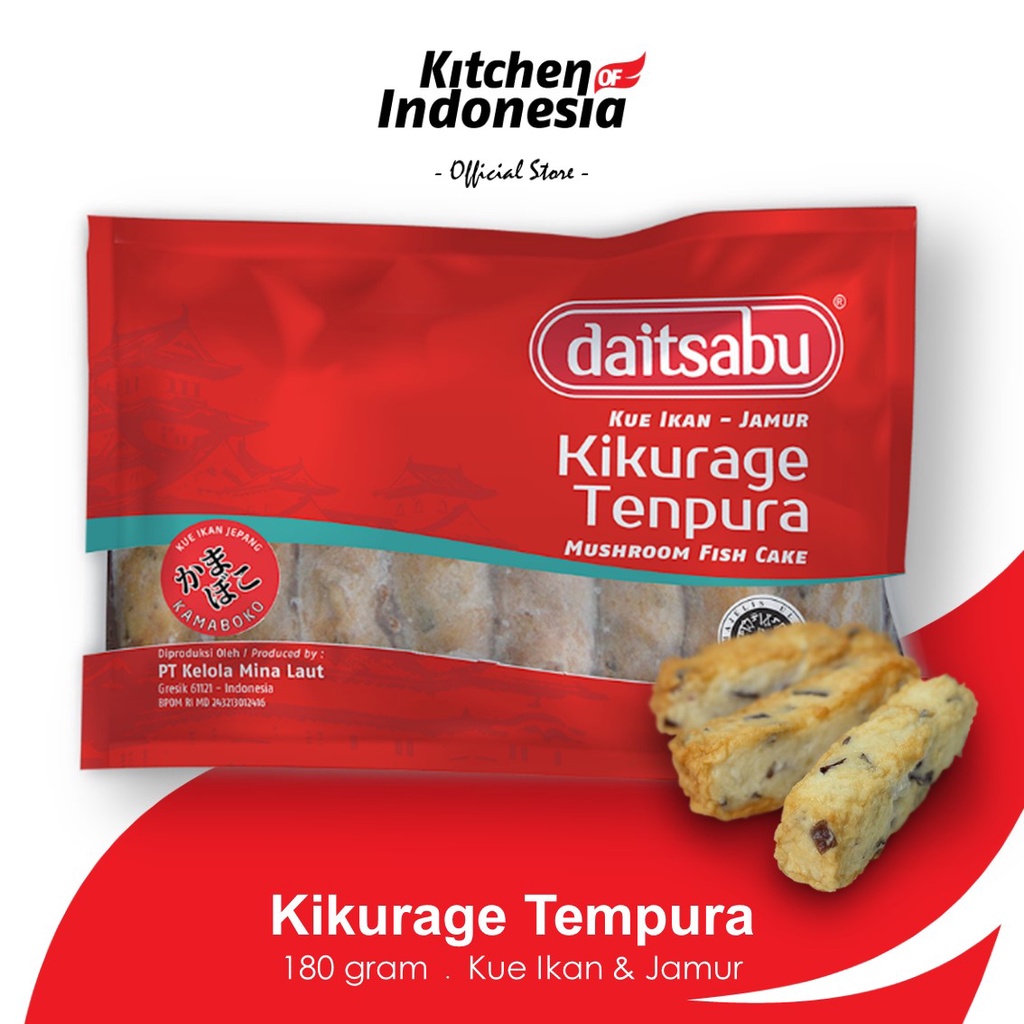 

Promo !! DAITSABU Kikurage Tempura 180 gr - Fish Cake Dengan Campuran Jamur / Kitchen of Indonesia