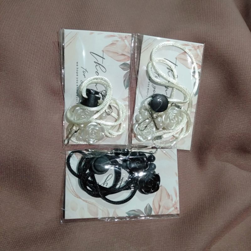 Strap Masker / Konektor masker hijab 2 in 1 Rantai Mawar