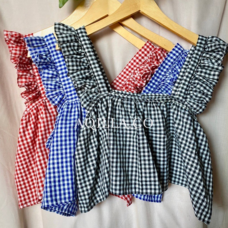 ( COD )  READY!!! AMIRA RUFFLE TANKTOP HIJAB KOTAK | TANKTOP HALAL | TANGTOP CROP TOP