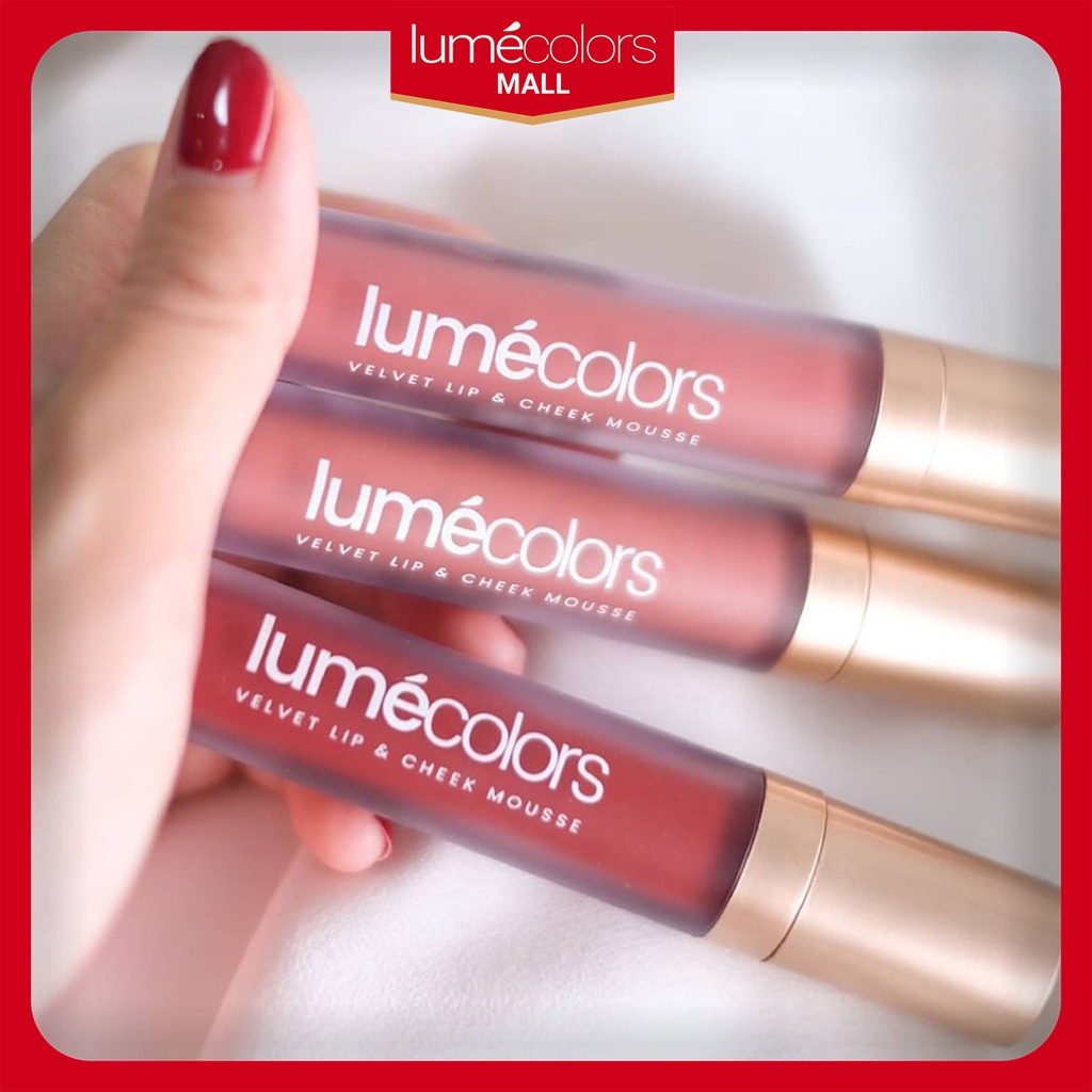 FREE ONGKIR Lip Cheek &amp; Mousse Lipstik Lumecolors 3 in 1 BPOM Halal Korea