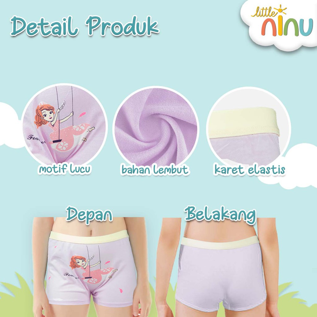 LITTLE NINU CD Celana Dalam Boxer Anak Katun Premium 0002